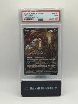 PSA 9 Entei V GG36/GG70 Crown Zenith Alternate Art Pokemon Card FA 2023 - Image 1