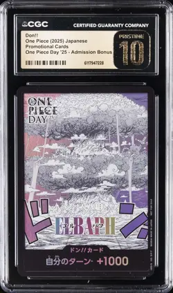2025 ONE PIECE PROMO CARDS JPN DON!! ONE PIECE DAY '25 CGC 10 PRISTINE - Image 1