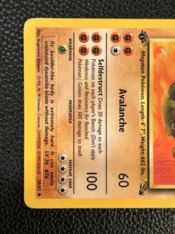 Golem Fossil 1st Edition Uncommon Pokemon Card 36/62 - Image 3