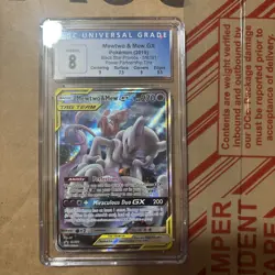 CGC 8 Mewtwo & Mew GX Full Art Promo 2019 Pokemon Card SM191 - Image 1