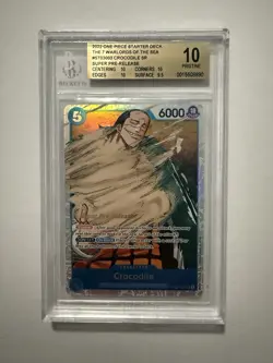 ST03-003 Crocodile Super Pre-Release One Piece Card Game Bgs 10 - Image 1