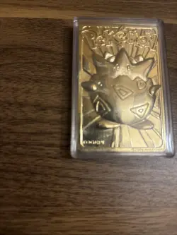 Vintage Pokemon 23K Gold Plated Togepi Trading Card 1999 Nintendo in Case - Image 5