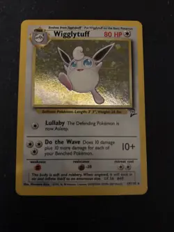 Wigglytuff HOLO 19/130 Holo Rare Base Set 2 Pokemon Card WOTC Vintage - Image 1