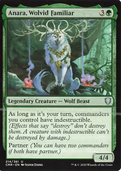 Anara, Wolvid Familiar U Commander Legends 214 NM - Image 1