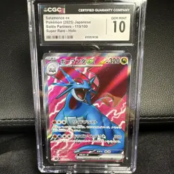 CGC 10 Salamence ex 119/100 SR Battle Partners sv9 Pokemon Card - Image 1