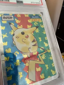 Pokemon Pikachu Topsun 1997 Block Prism #25 PSA 3 Japanese - Image 4