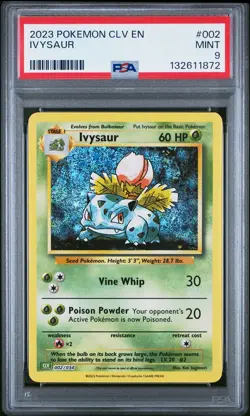 2023 POKEMON CLV-CLASSIC VENUSAUR & LUGIA EX DECK #002 IVYSAUR PSA 9 - Image 1