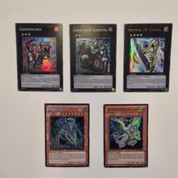 Yu-Gi-Oh! TCG Card Lot 5 Holographic Number 39 Worm Queen Gachi Grenosaurus A1 - Image 1