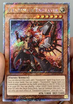 Yugioh Fiendsmith Engraver RA04-EN049 Platinum Secret Rare 1st Ed NM w/Tracking - Image 2