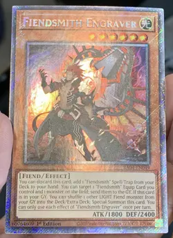 Yugioh Fiendsmith Engraver RA04-EN049 Platinum Secret Rare 1st Ed NM w/Tracking - Image 5