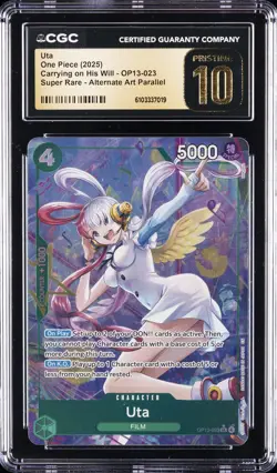2025 ONE PIECE CARRYING ON HIS WILL ALT ART #OP13-023 UTA CGC 10 PRISTINE - Image 1