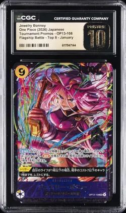 2026 ONE PIECE TOURNAMENT PROMOS JPN #OP13-108 JEWELRY BONNEY CGC 10 PRISTINE - Image 1