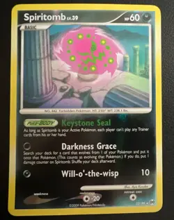 Pokemon TCG Spiritomb 32/99 Platinum 2009 Basic Regular 60HP Card Stock Nintendo - Image 1