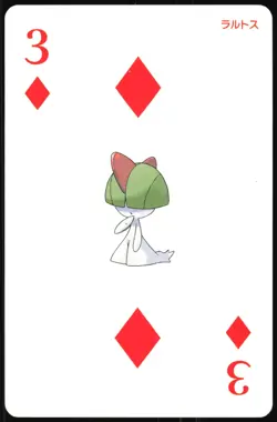 RALTS NO. 280 3 OF DIAMONDS OMEGA SAPPHIRE POKER CARD POKEMON JAPANESE 2015 - Image 2