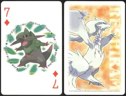 FRAXURE 7 OF DIAMONDS BLACK WHITE POKER CARD POKEMON JAPANESE 1996 - Image 1