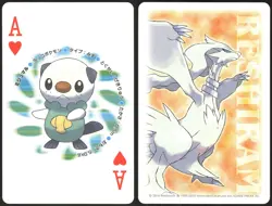 OSHAWOTT ACE OF HEARTS BLACK WHITE POKEMON POKER CARD JAPANESE 2015 - Image 1
