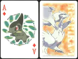AXEW ACE OF DIAMONDS BLACK WHITE POKER CARD POKEMON JAPANESE 1996 - Image 1