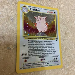 Pokemon TCG Clefable Base Set 2 Holo Unlimited Rare Card 5/130 LP + - Image 3