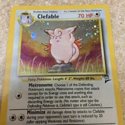 Pokemon TCG Clefable Base Set 2 Holo Unlimited Rare Card 5/130 LP + - Image 5