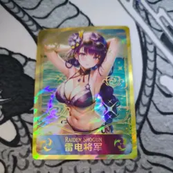 Raiden Shogun Genshin Impact UR Goddess Story Anime Waifu Card Girl Foil Doujin - Image 1