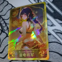 Raiden Shogun Genshin Impact SSR Goddess Story Anime Waifu Card Girl Foil - Image 1