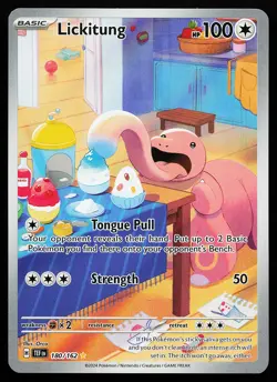 Lickitung 180/162 Holo Illustration Rare Temporal Forces Pokemon Card - Image 1