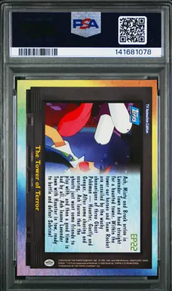 2000 TOPPS POKEMON TV ANIMATION SER 2 EPISODE CARDS THE TOWER OF TERROR PSA 8 - Image 2