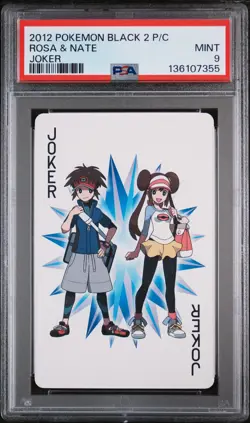 2012 POKEMON BLACK 2 PLAYING CARDS JOKER ROSA & NATE PSA 9 - Image 1