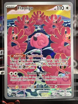 Pokemon Card TCG Flamigo 227/193 Holo Illustration Rare Paldea Evolved Art34 - Image 1