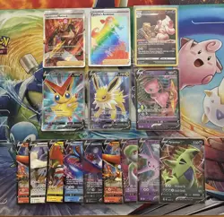 Pokemon Card Lot Full Art Alt Art Fire Tyranitar Mew Jolteon - Image 1