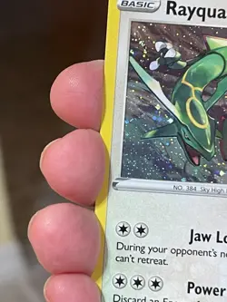 POKEMON RAYQUAZA SWSH029 BLACK PROMO STAR COSMOS WITH SWIRL HOLOFOIL NM CARD - Image 3
