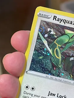 POKEMON RAYQUAZA SWSH029 BLACK PROMO STAR COSMOS WITH SWIRL HOLOFOIL NM CARD - Image 4