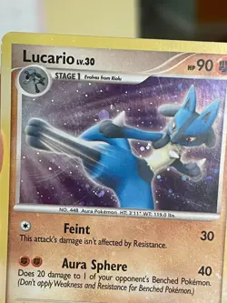 POKEMON LUCARIO LV.30 3/11 COSMOS HOLOFOIL LUCARIO MANAPHY TRAINING KIT MP CARD - Image 4
