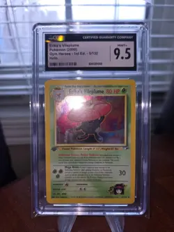 CGC 9.5 Erika's Vileplume Gym Heroes 1st Edition 5/132 Holo Pokemon Card psa - Image 3