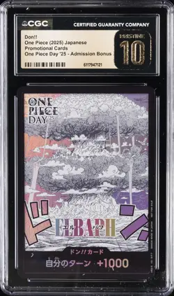 2025 ONE PIECE PROMO CARDS JAPANESE ONE PIECE DAY '25 DON!! CGC 10 PRISTINE - Image 1