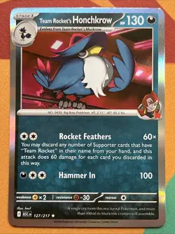 Pokemon Card - Team Rocket's Honchkrow - Holo Rare (127/217) Ascended Heroes NM - Image 1
