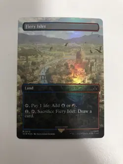 Fiery Islet Foil Extended Borderless MTG Magic the Gathering Card NM Mint ACR - Image 1