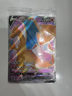 CARD MISPRINT - SEALED CRIMP ERROR - Pokemon TCG - Charizard V - SWSH050 -Promo - Image 1