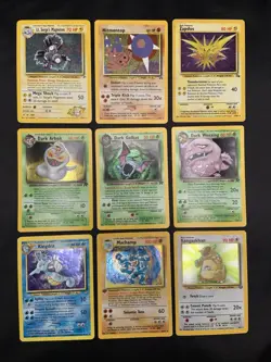 Vintage Pokemon Cards Holo Rare WOTC Lot Gym Heroes, Team Rocket, Base Set MP/HP - Image 1