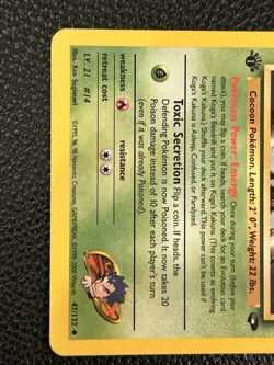Pokemon TCG Koga's Kakuna Gym Challenge 1st Edition Uncommon Card 47/132 - Image 3