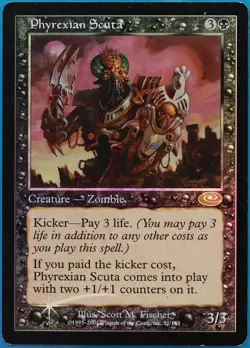 Phyrexian Scuta FOIL Planeshift PLD Black Rare MAGIC CARD (ID# 460506) ABUGames - Image 1