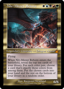 Niv-Mizzet Reborn RETRO FRAME FOIL, Ravnica Remastered, MTG NM/M - Image 1