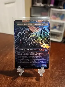 NM Borderless Foil Omega, Heartless Evolution, MTG, Final Fantasy, Magic, 347 - Image 1