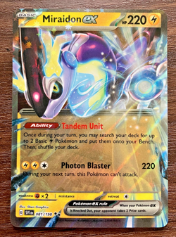 HOLO Miraidon EX 081/198 - 2023 Pokemon Scarlet & Violet Rare Card - CLEAN NM - Image 1