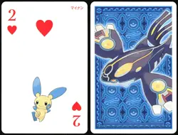 MINUN NO. 312 2 OF HEARTS OMEGA SAPPHIRE POKER CARD POKEMON JAPANESE 2015 - Image 1