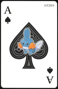 MUDKIP NO. 258 ACE OF SPADES OMEGA SAPPHIRE POKER CARD POKEMON JAPANESE 2015 - Image 2