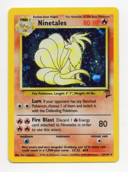 Pokemon TCG Ninetales Base Set 2 Holo Unlimited NM- - Image 1