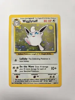 1999 Pokemon WIGGLYTUFF Jungle Set NO SYMBOL ERROR Holo 16/64 - Image 1
