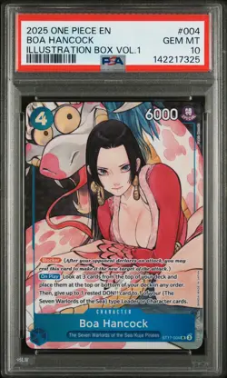 2025 ONE PIECE PROMOS ILLUSTRATION BOX VOL.1 #004 BOA HANCOCK PSA 10 - Image 1