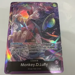 ONE PIECE TCG: Monkey.D.Luffy ST18 OP05-060 Leader PURPLE Starter Deck English - Image 1